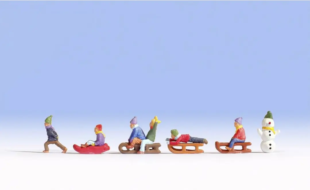 Noch Kinderen in de Sneeuw Schaal N - Meerkleurig