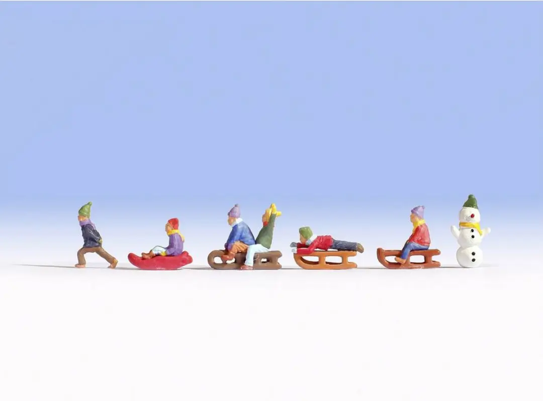 Noch Kinderen in de Sneeuw Schaal N - Meerkleurig