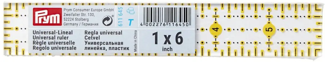Prym Universele Liniaal Omnigrid 1x6 inch - Uni