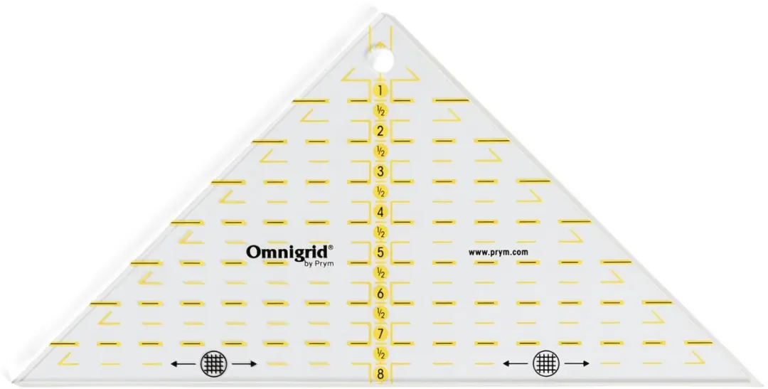 Prym 45° Driehoek Omnigrid 1/4 Kwadraat - Blauw