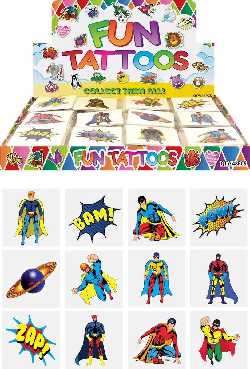 LG Unicorn Tijdelijke Tattoos - 60 Stuks (5x12) - Multicolor