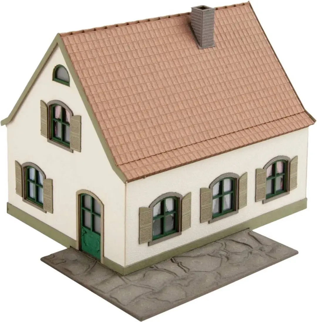 NOCH 63608 N Kleine eengezinswoning - Schaal N - Wit/Groen/Bruin