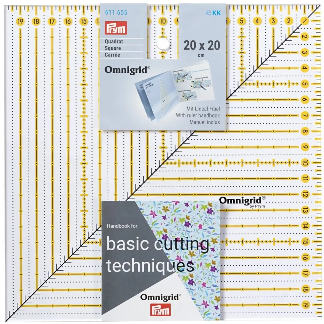 Prym Omnigrid Liniaal 20x20cm - Uni