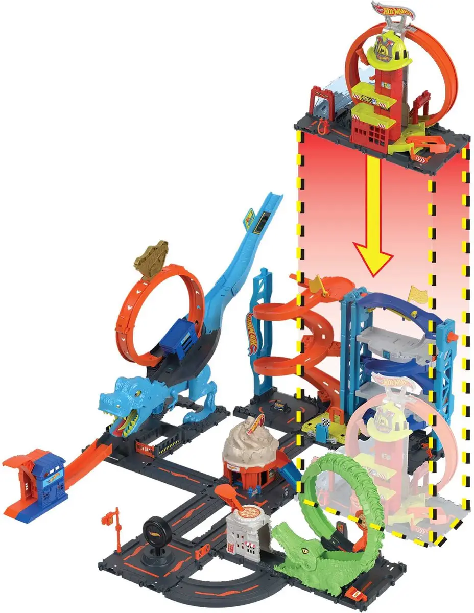 Hot Wheels City HKX41 Super Fire Station - Speelfigurenset Multicolor
