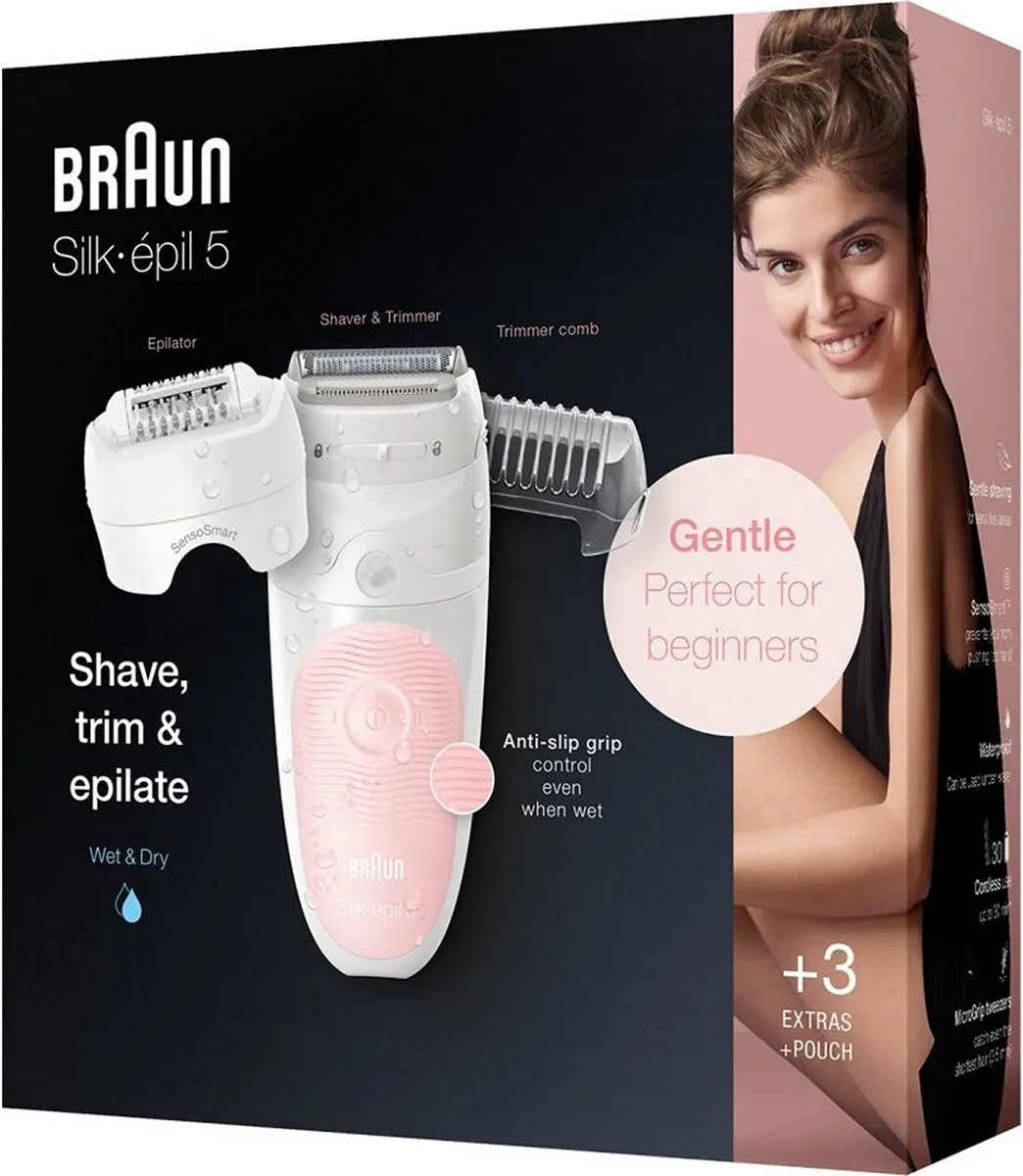 Braun Silk-épil 5 SE5-620 Epilator - Roze/Wit