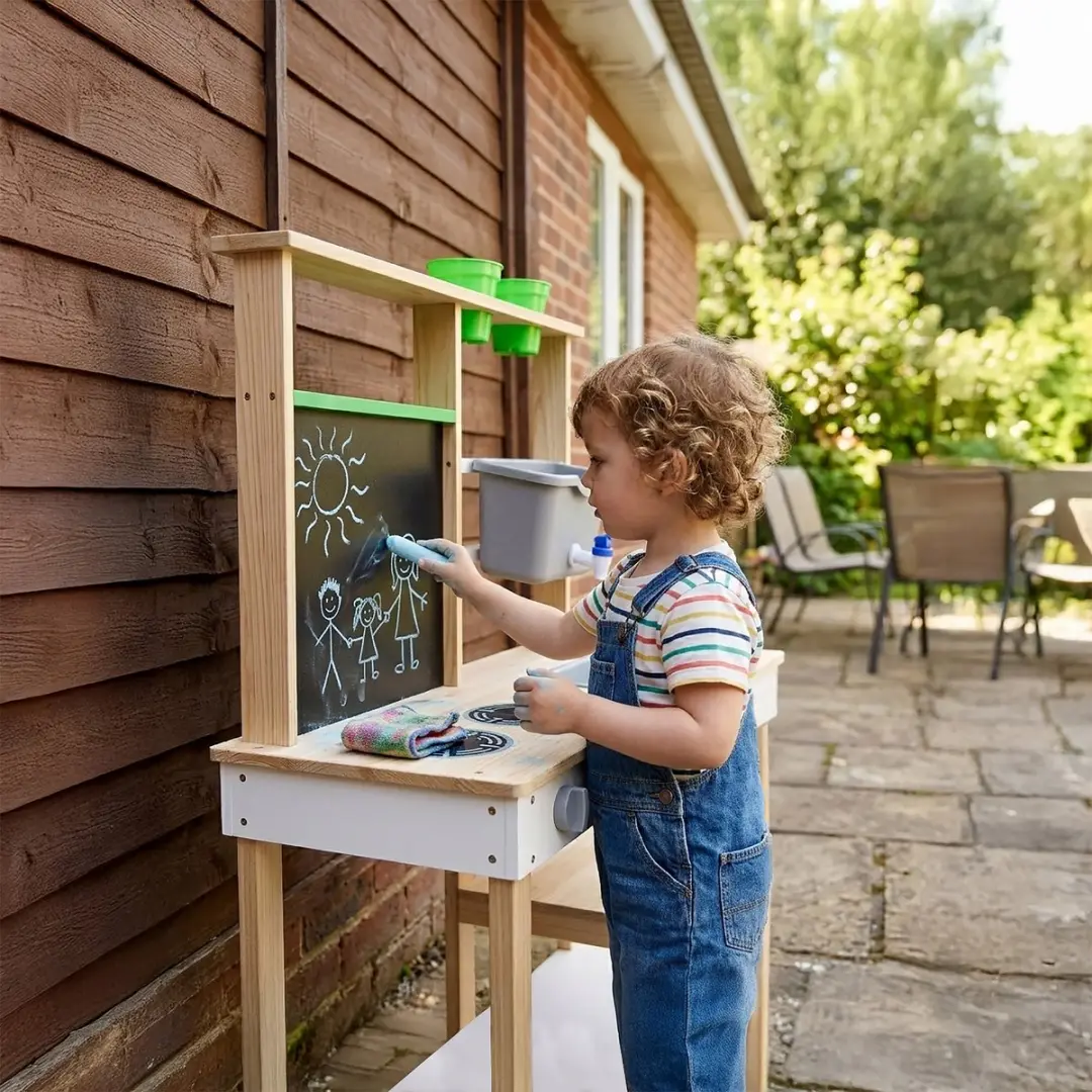 Teamson Kids Houten Buiten Modderkeuken - Natuurlijk - afbeelding 6 van 6