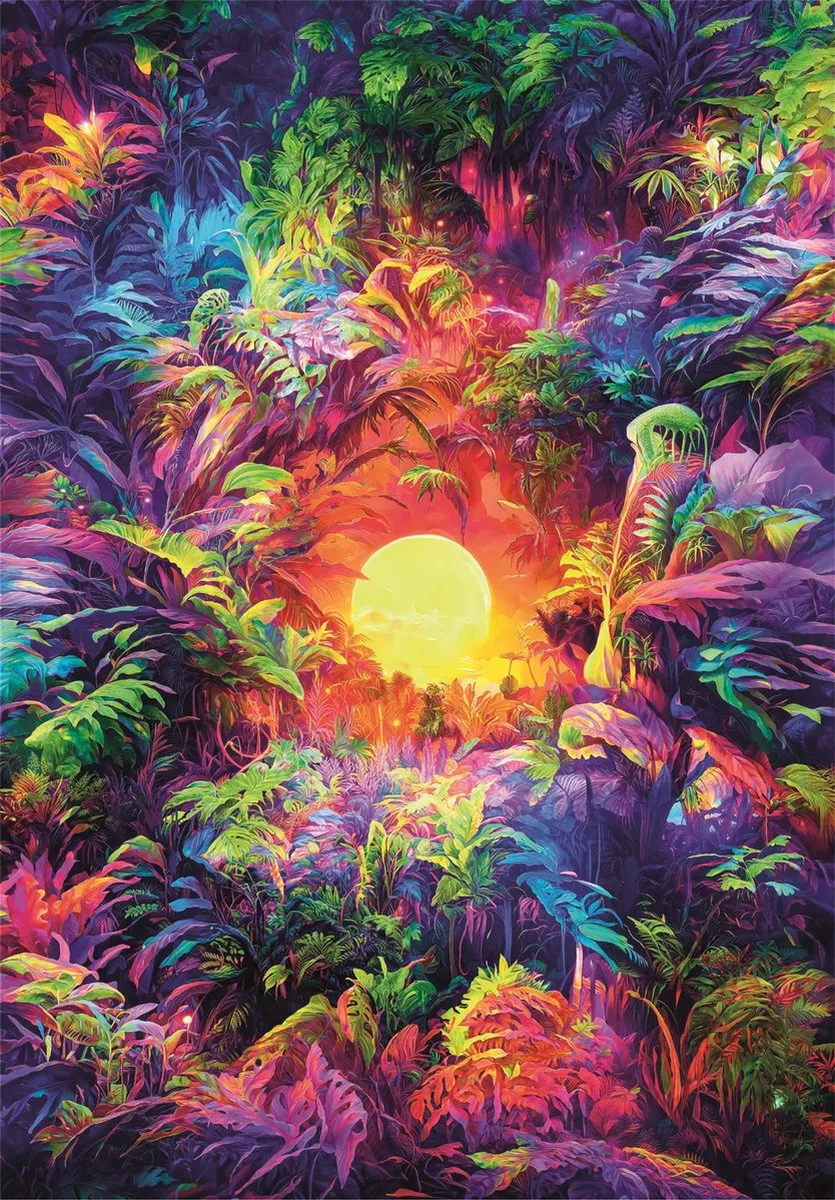 Clementoni Psychedelische Jungle Zonsopgang Puzzel 500 Stuks - Multicolor