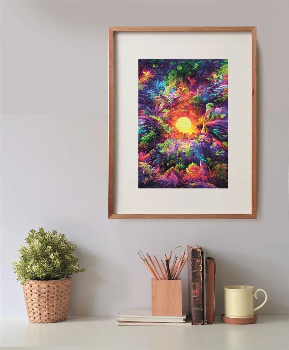 Clementoni Psychedelische Jungle Zonsopgang Puzzel 500 Stuks - Multicolor