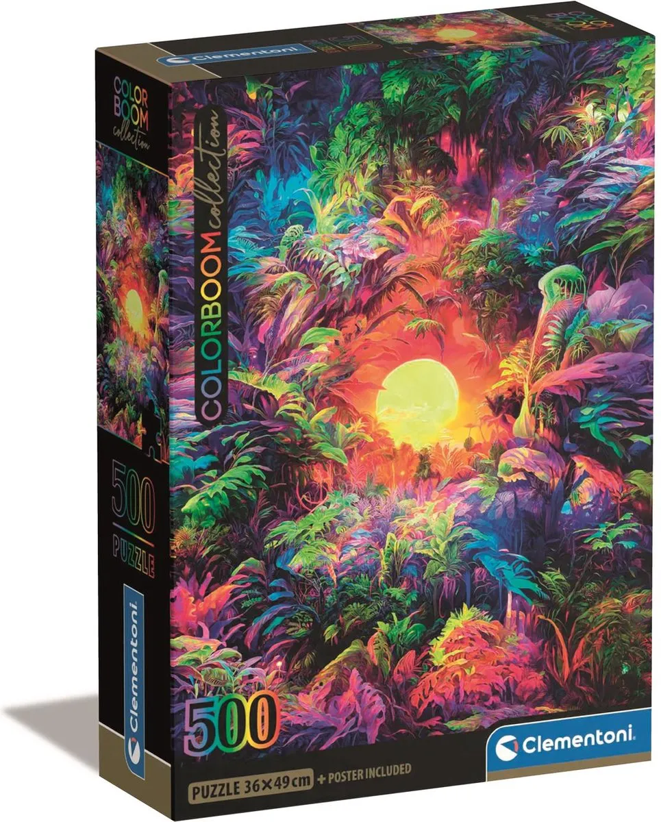 Clementoni Psychedelische Jungle Zonsopgang Puzzel 500 Stuks