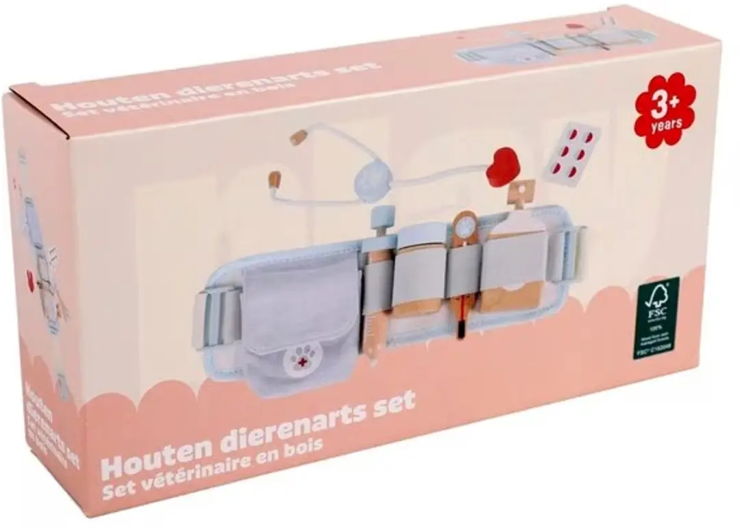 Playing Kids Houten Dierenarts Set - Riem