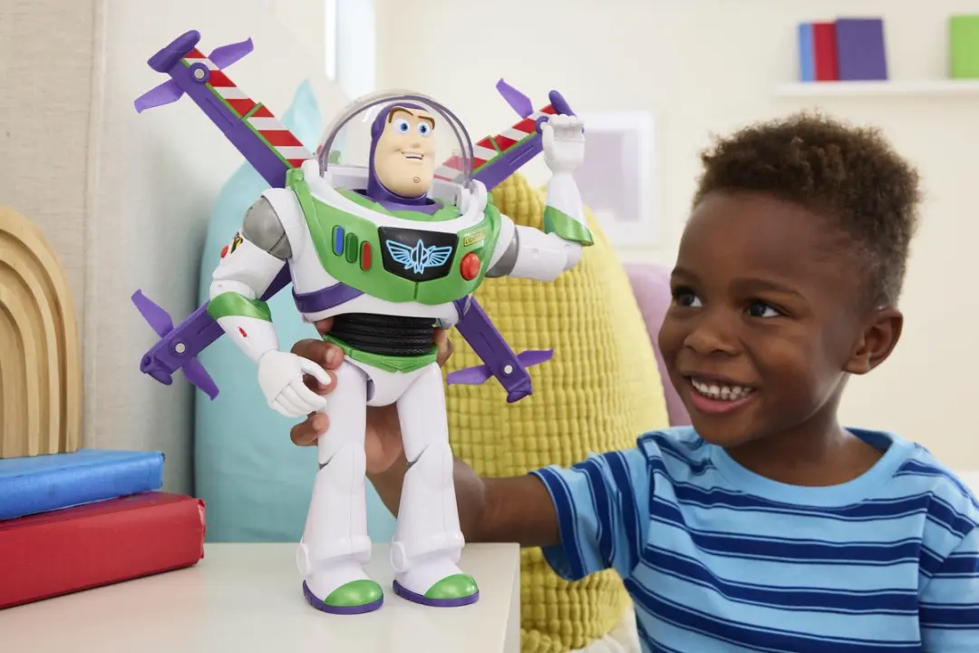 Mattel Disney Pixar Toy Story Buzz Lightyear Vliegstand 30cm - 35+ Geluiden - JNB36