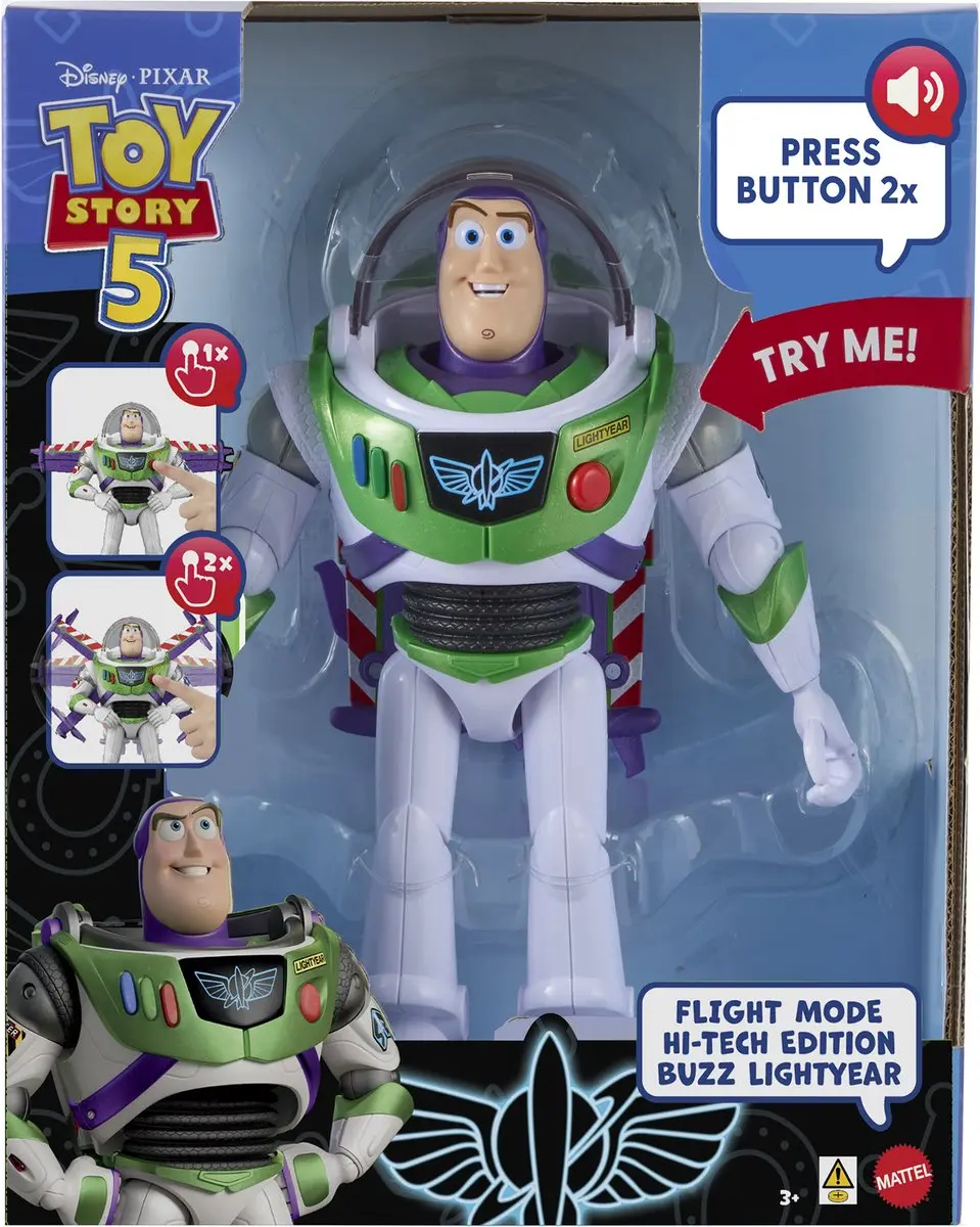 Mattel Disney Pixar Toy Story Buzz Lightyear Vliegstand 30cm - 35+ Geluiden - JNB36