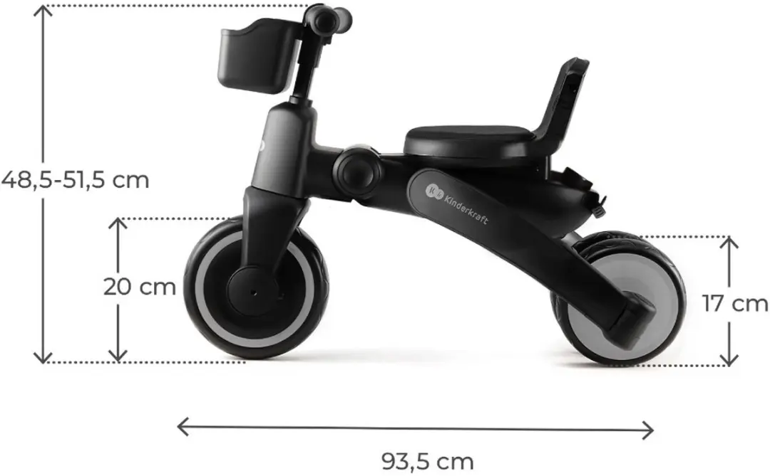 KinderKraft JAZZ 2 5-in-1 Kinderdriewieler - Grijs