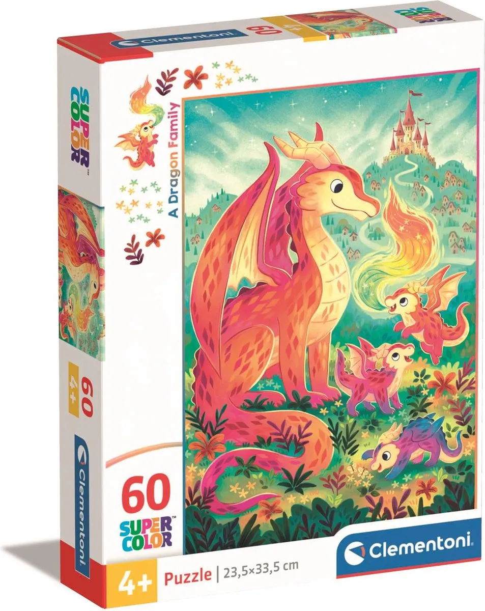 Clementoni Kinderpuzzel Draakjes 60 Stukjes