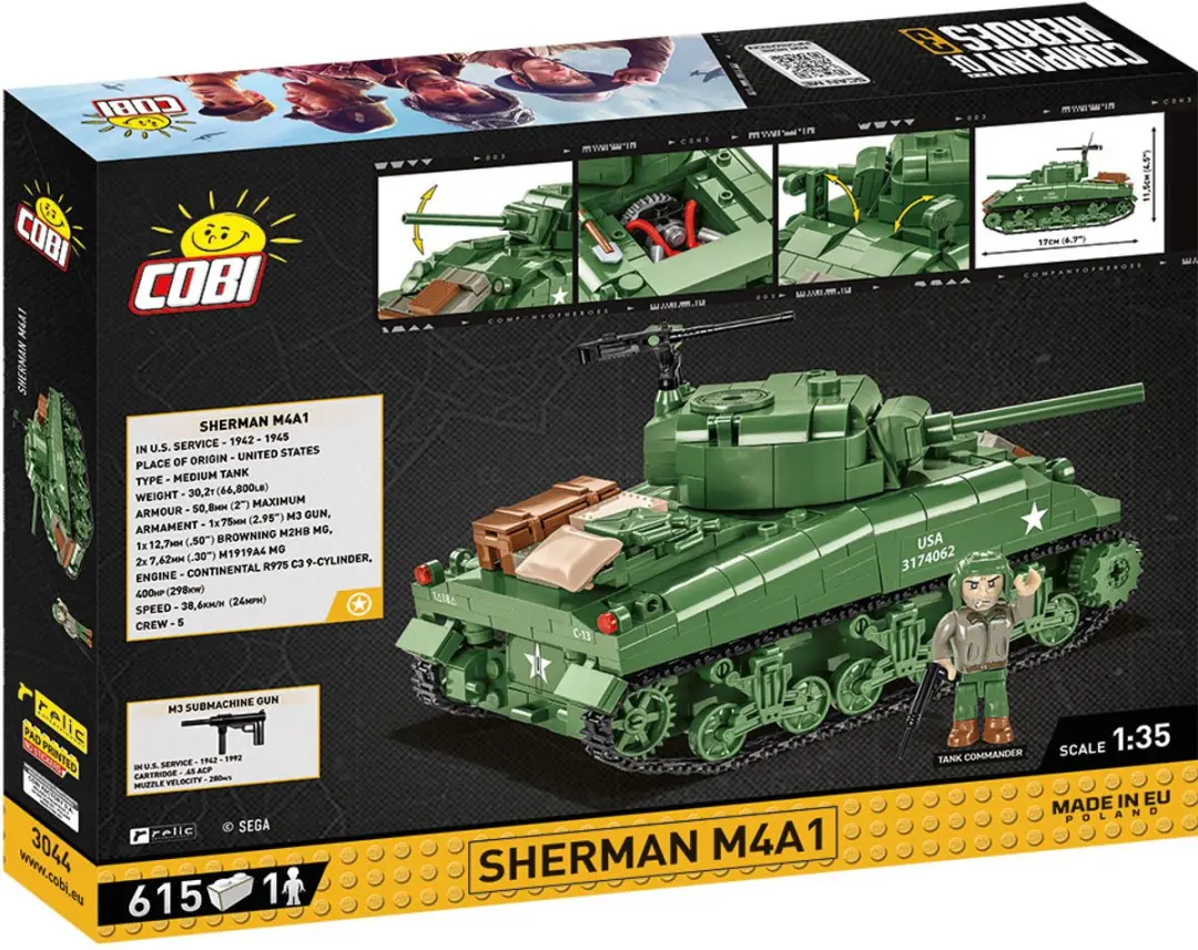 Cobi Sherman M4A1 - 12 Onderdelen - Meerkleurig - afbeelding 6 van 6