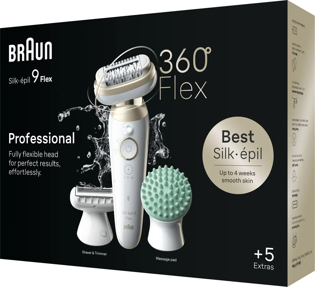 Braun Silk·épil 9 Flex 9-071 Epilator - Wit/Goud