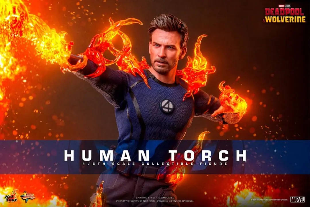 Hot Toys Deadpool & Wolverine Movie Masterpiece Human Torch 1/6 - 31cm - Multicolor