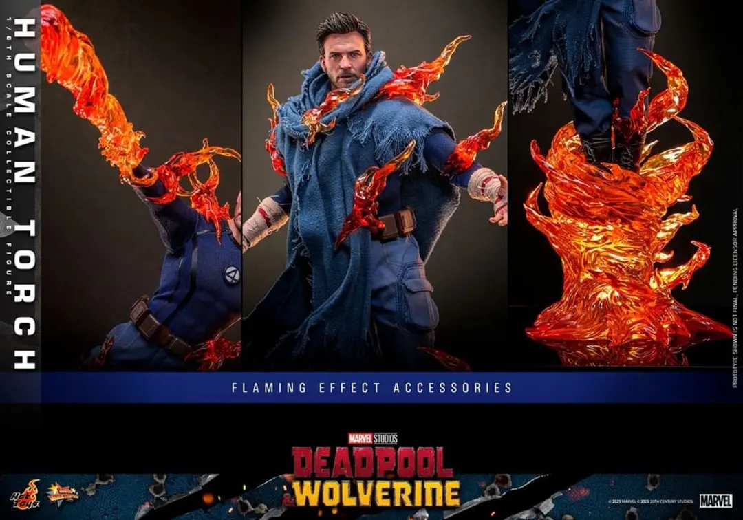 Hot Toys Deadpool & Wolverine Movie Masterpiece Human Torch 1/6 - 31cm - Multicolor