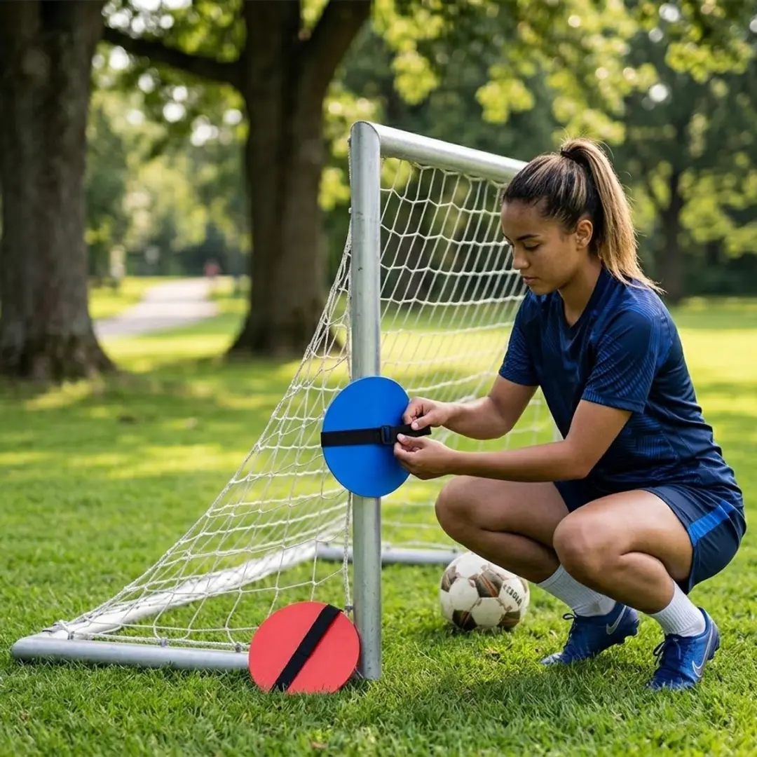 NuveX Voetbal Schietdoel 2 Stuks - Rood/Blauw
