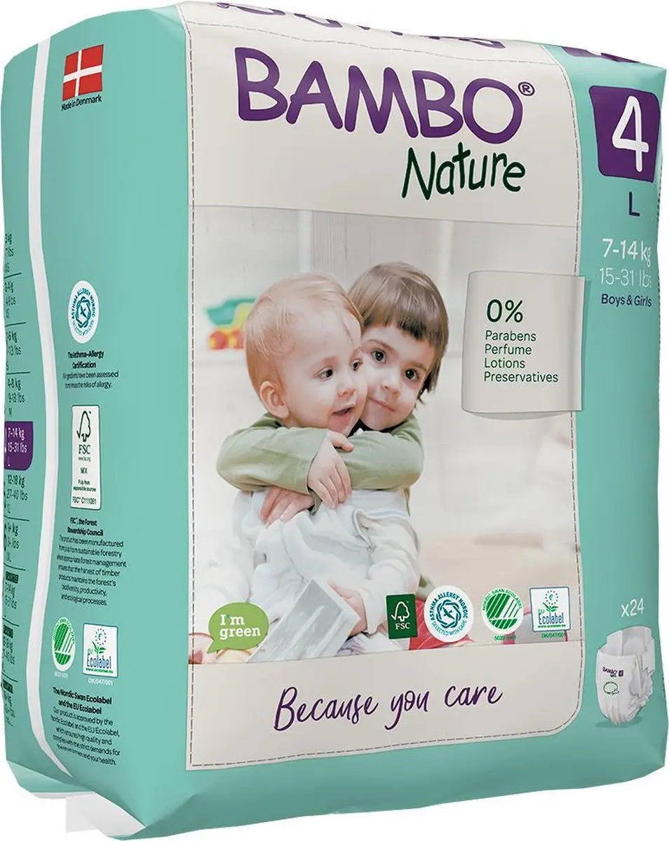 BAMBO Nature Luiers Maat 4 - 24 Stuks