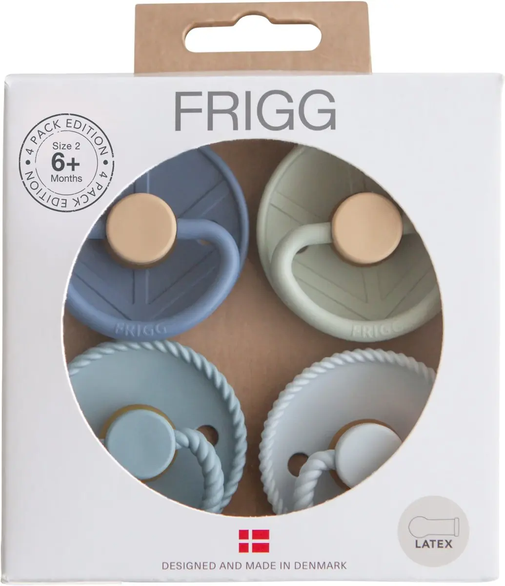 Mushie FRIGG Fopspenen Skyline Serenity - 4 Stuks - Blauw