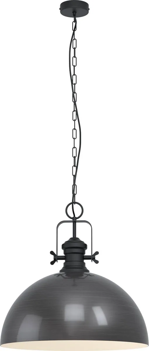 Eglo Combwich Hanglamp E27 - Staal - Zwart/Crème