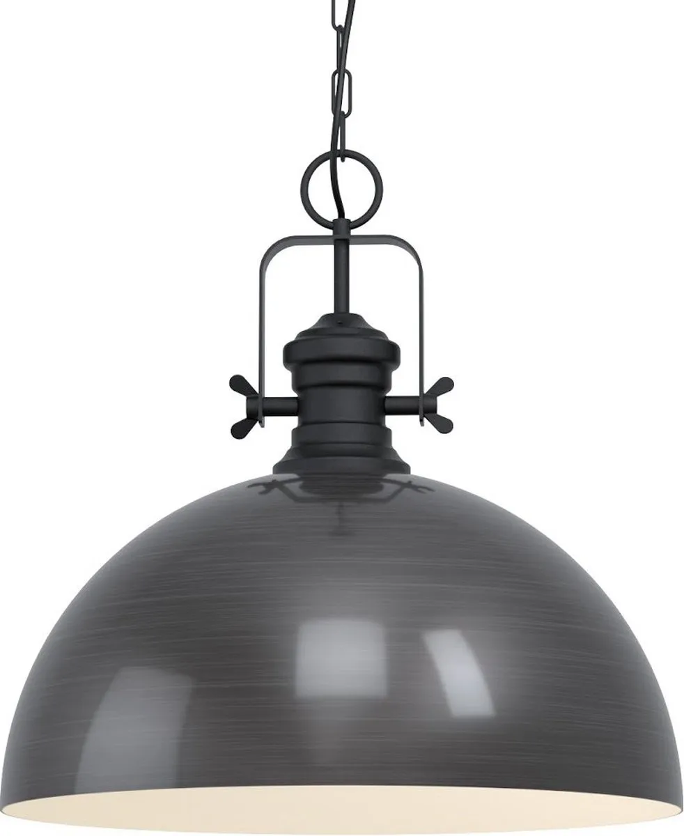 Eglo Combwich Hanglamp E27 - Staal - Zwart/Crème