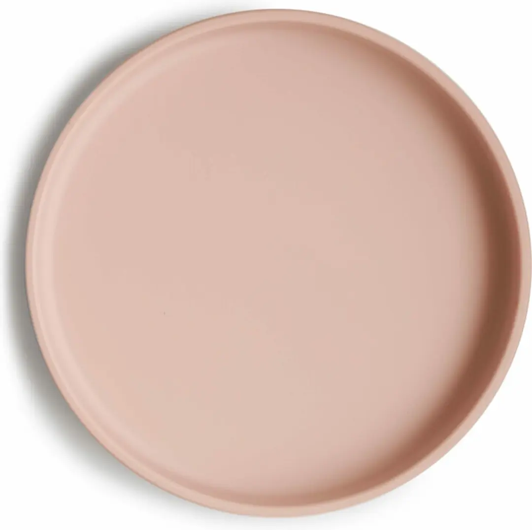 Mushie Silicone Bord met Zuignap - Blush
