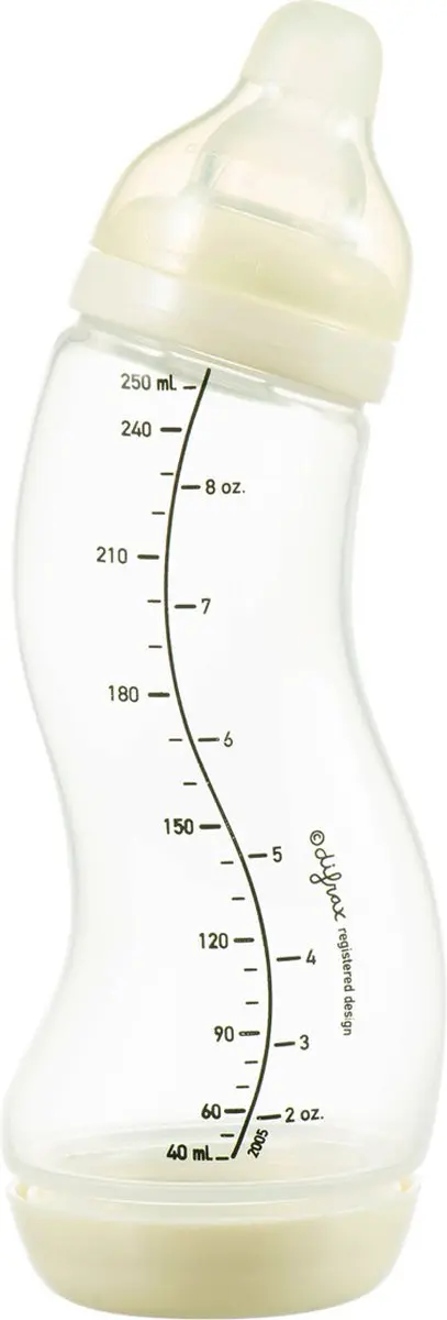 Difrax Natural S Babyfles 250ml - Anti Koliek - Crème
