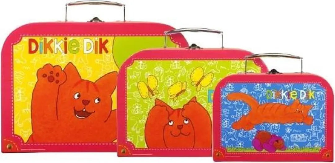 Simply for Kids Dikkie Dik Kofferset - Blauw/Rood/Geel