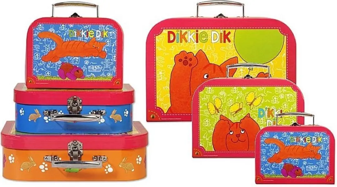 Simply for Kids Dikkie Dik Kofferset - Blauw/Rood/Geel