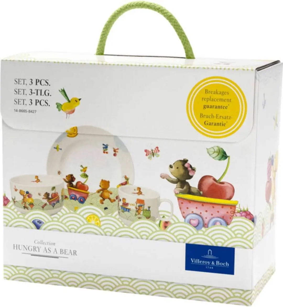 Villeroy & Boch Hungry as a Bear Kinderservies - 3-delig - Wit/Groen - afbeelding 6 van 6