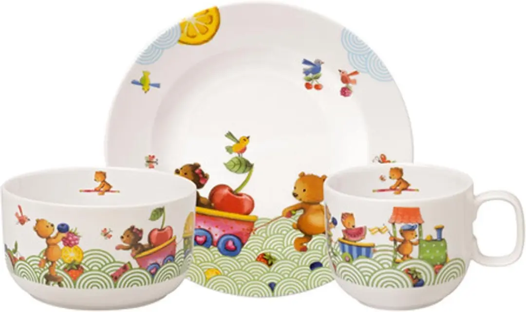 Villeroy & Boch Hungry as a Bear Kinderservies - 3-delig - Wit/Groen