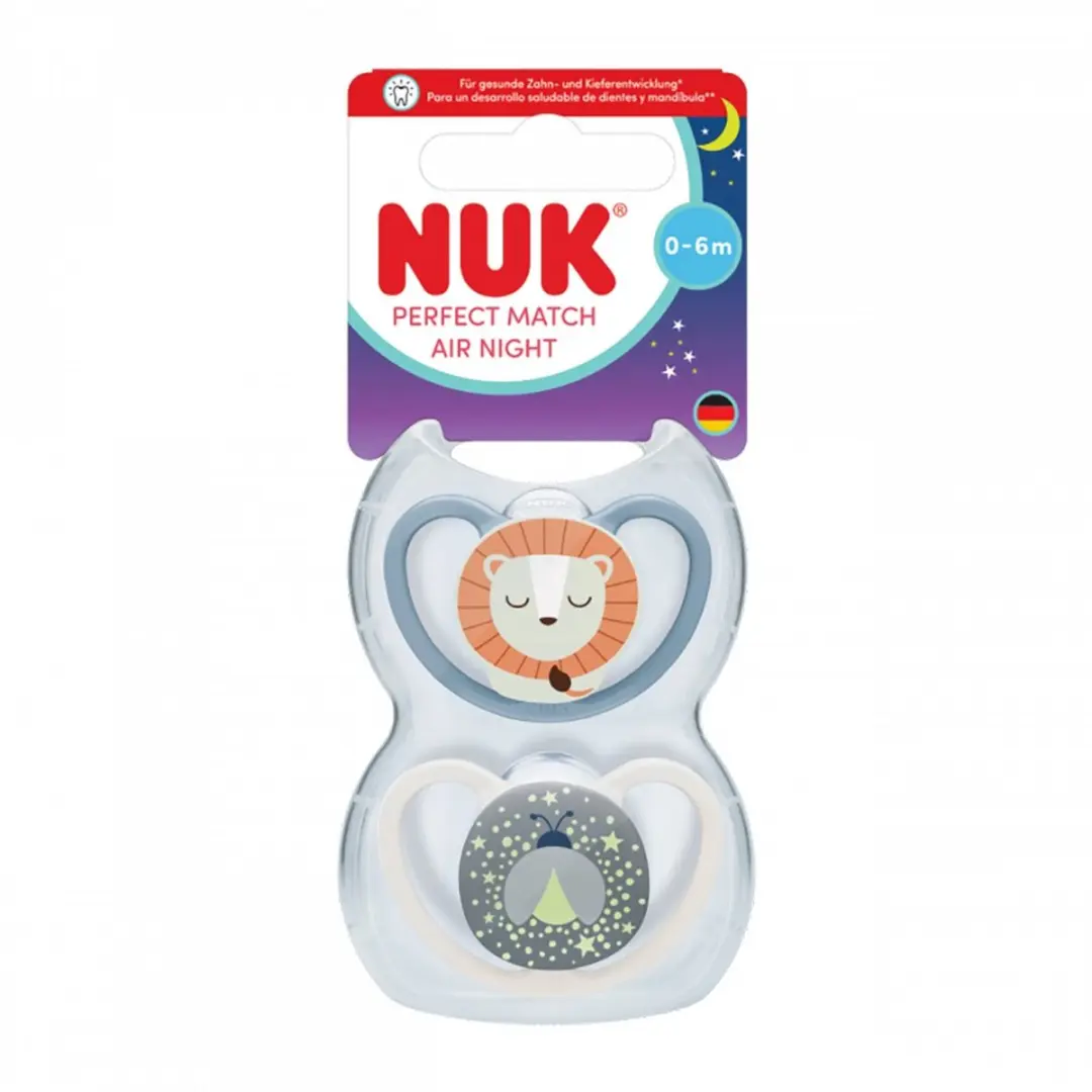 NUK Perfect Match Air Fopspeen - 2 Stuks - Multicolor