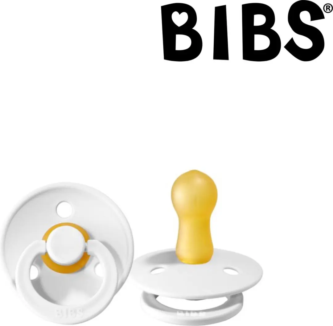 BIBS Fopspenen 0-6 Maanden Set 2 Stuks - Blush & Wit