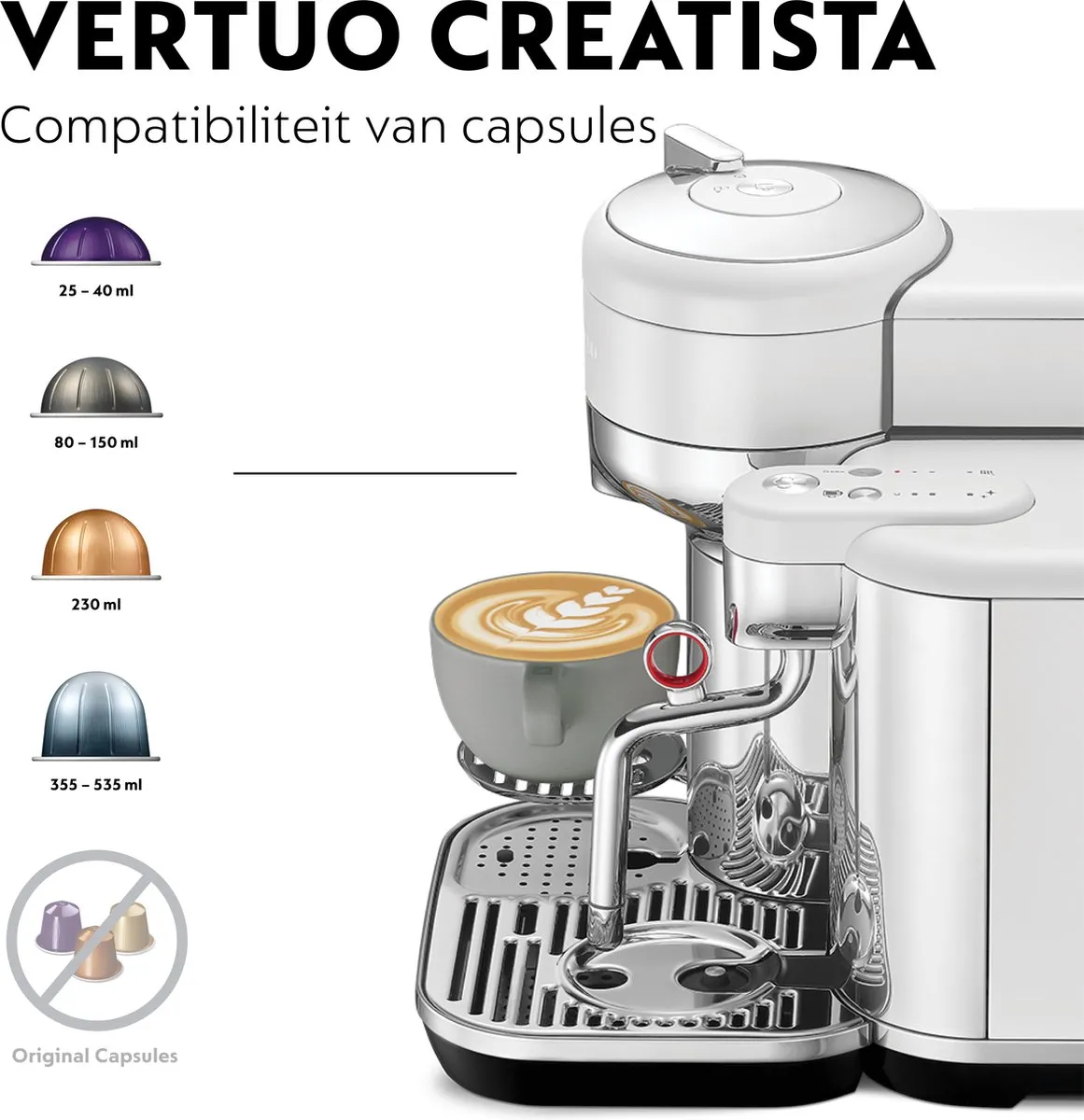 Sage Vertuo Creatista SVE850BTR4ENL1 Koffiemachine - 1500W - Sea Salt