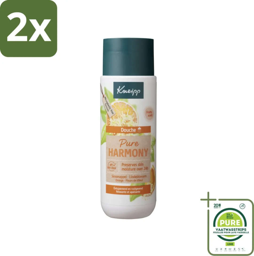 Kneipp Oranje Lindebloesem Douchegel 400ml - 2 Stuks