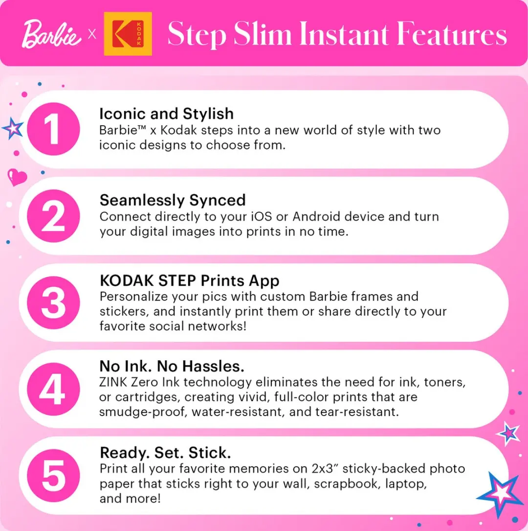 Kodak Step Printer Slim Barbie - Signature Style - Kleur Signature Style
