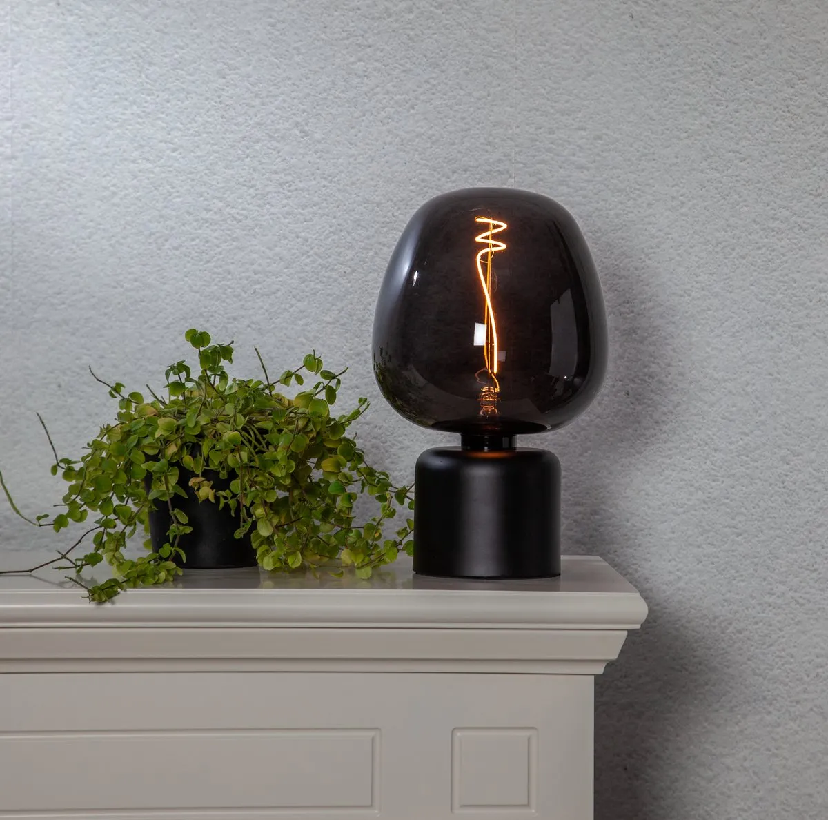 Eglo LED Lamp E27 Ø19cm G190 - Rookglas - 2000K - Dimbaar