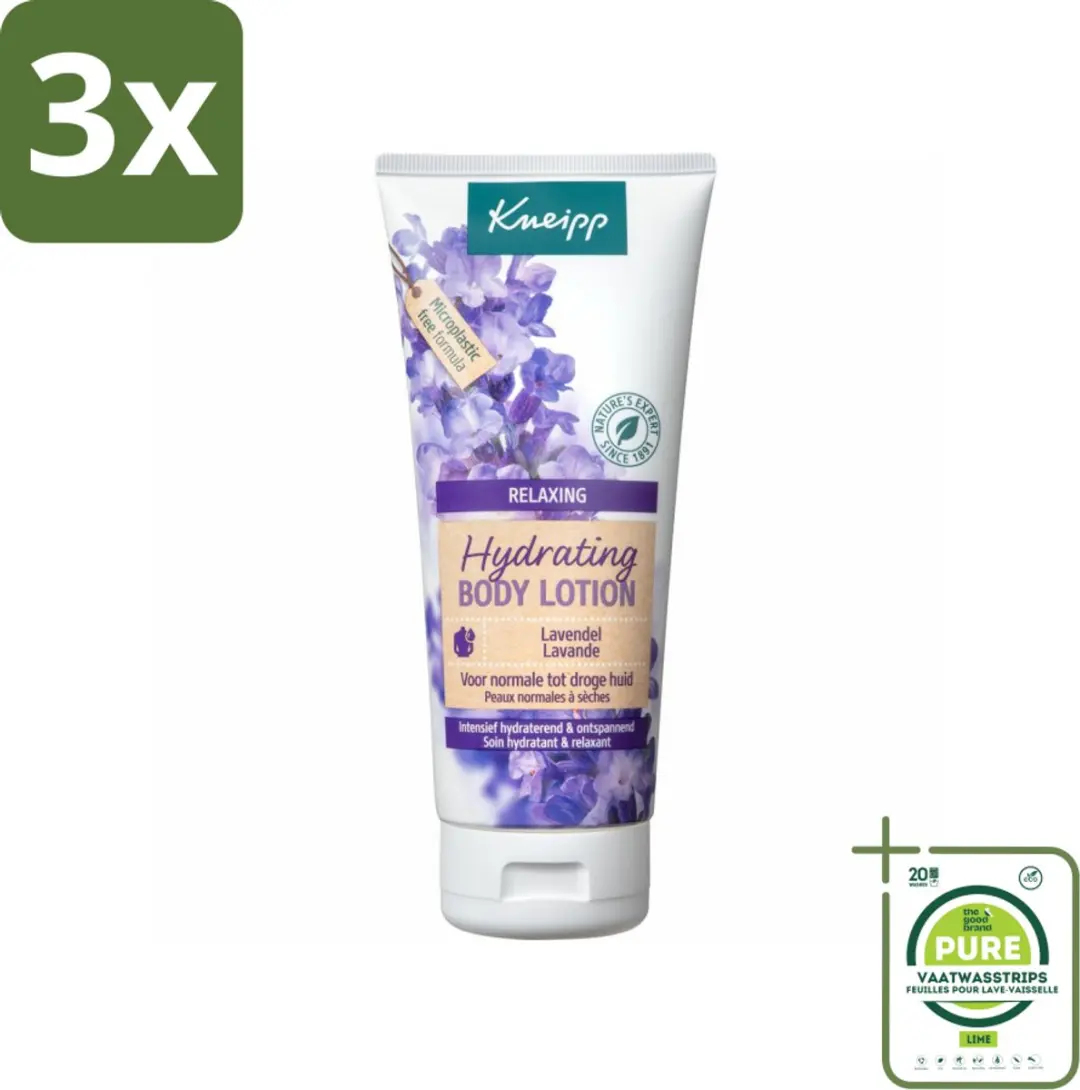 Kneipp Relaxing Bodylotion Lavendel 600ml - 3 Stuks
