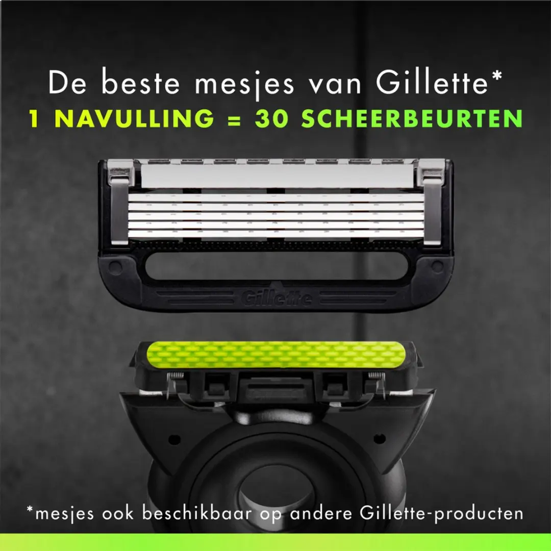Gillette Labs Scheermesjes 5-Blad - 16 Stuks - Zwart