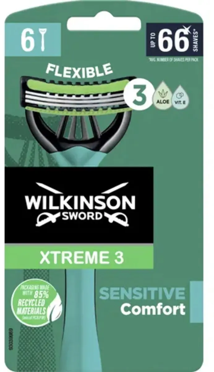 Wilkinson Sword Xtreme 3 Sensitive Wegwerpscheermesjes