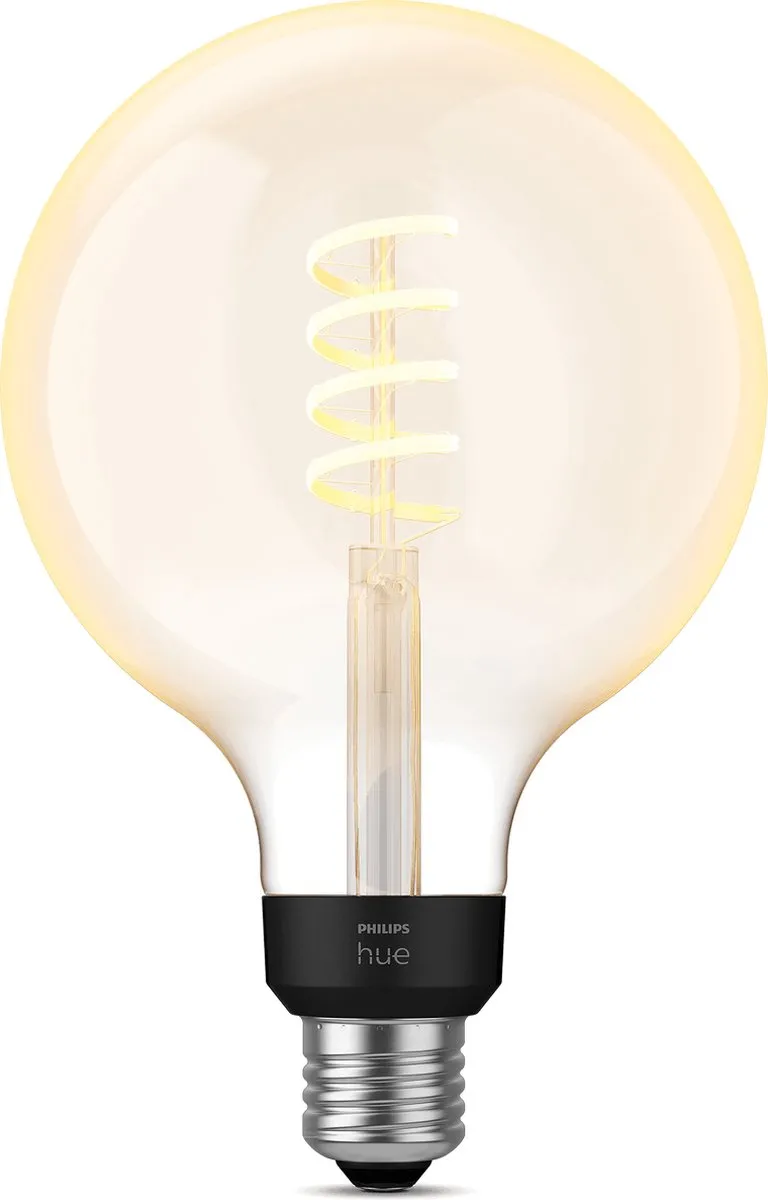 Philips Hue Filament G125 E27 - 7W - Warm tot Koelwit - 1 Stuks - Amber