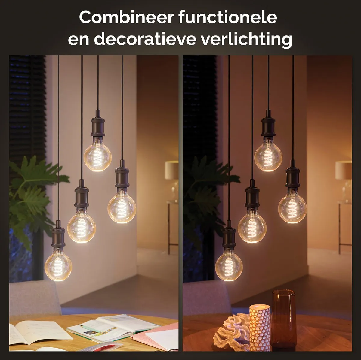 Philips Hue Filament G125 E27 - 7W - Warm tot Koelwit - 1 Stuks - Amber