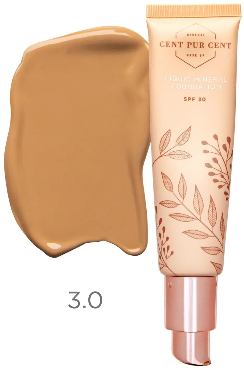 Cent Pur Cent Liquid Mineral Foundation 2.0 SPF30 - 30ml Beige