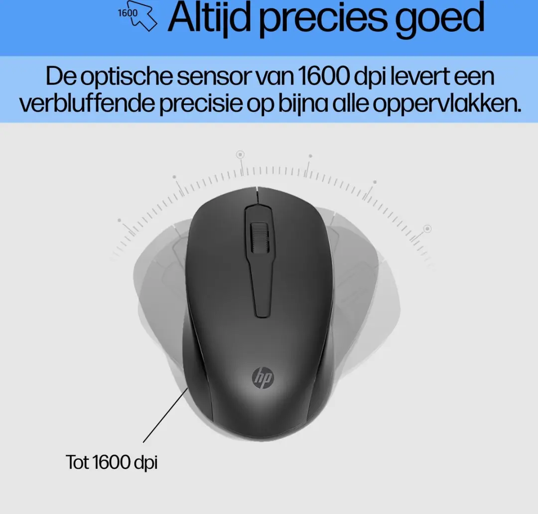 HP 330 Draadloos Toetsenbord & Muis Combo AZERTY - Zwart - afbeelding 6 van 6