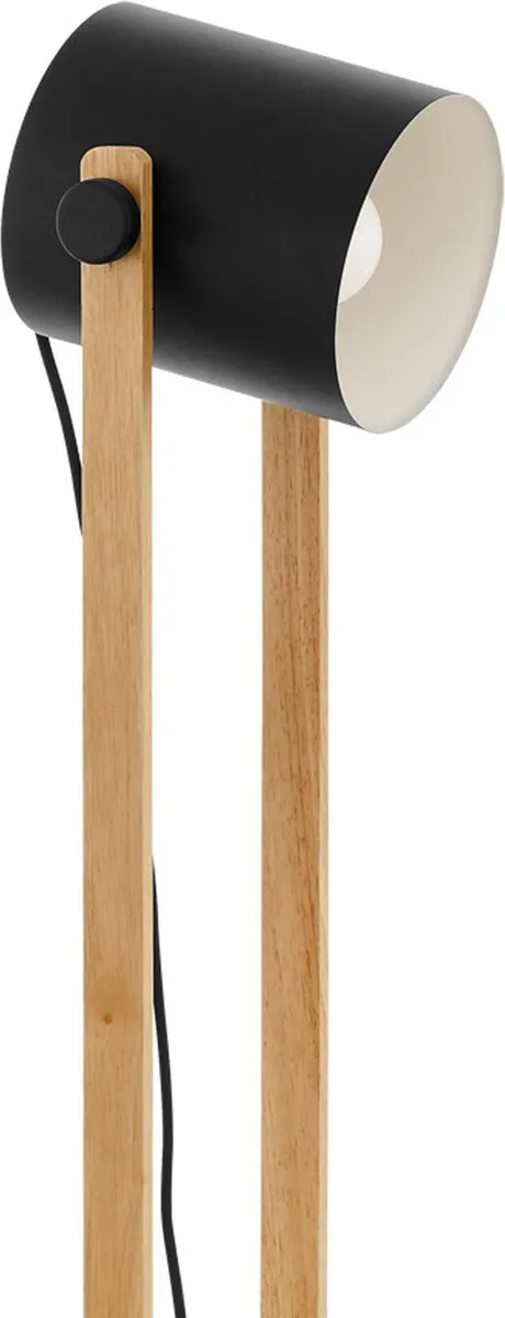 Eglo Hornwood Staande Lamp 140cm - Hout/Zwart