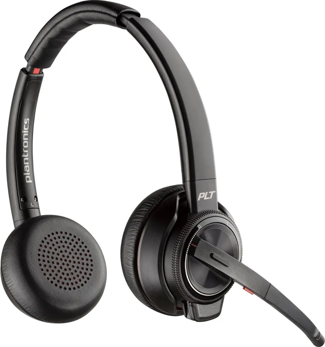 Poly Savi 8220 UC Headset - DECT + Bluetooth - Noise-canceling mic - Zwart