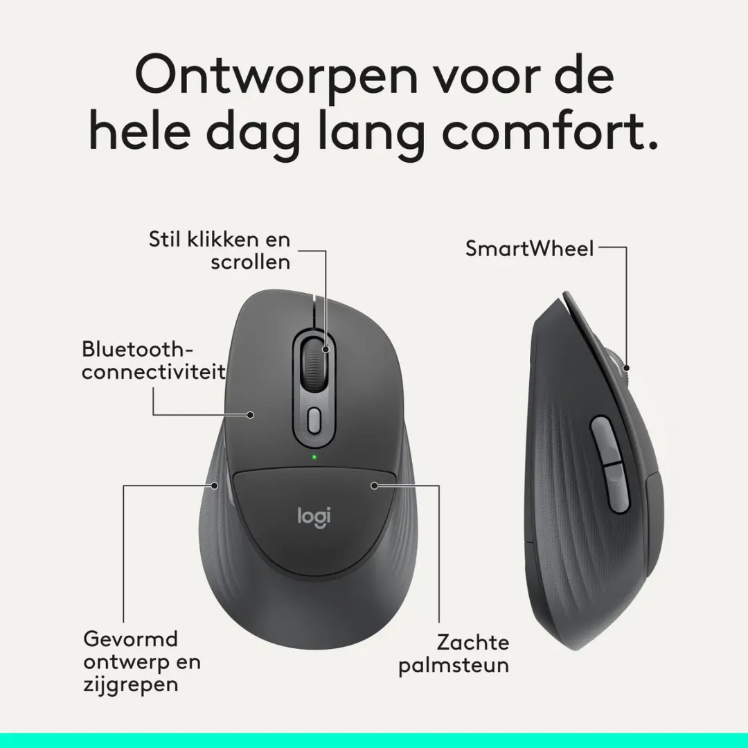 Logitech Signature Comfort Plus M850L Draadloze Muis - Zwart