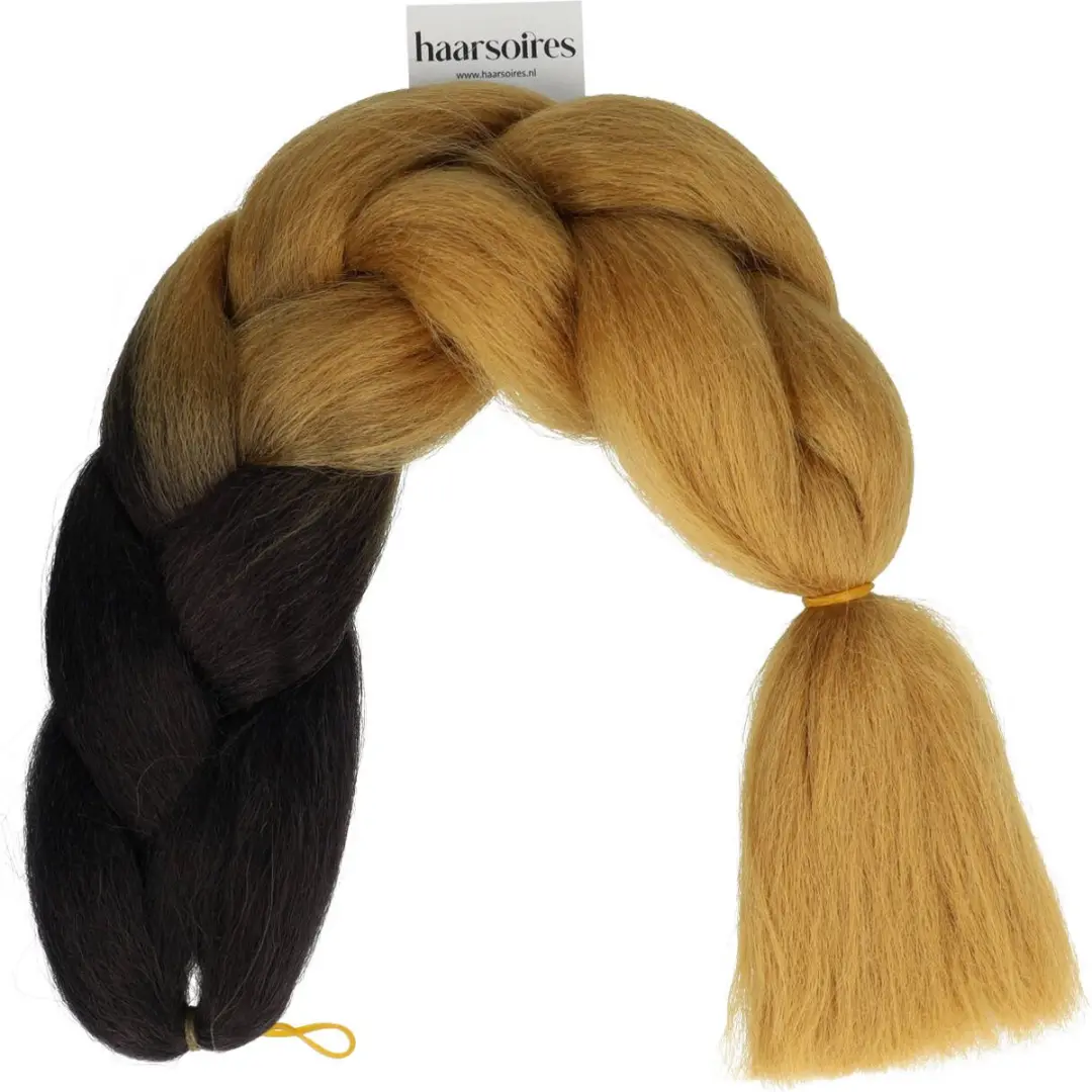 Haarsoires Imitatiehaar Jumbo Braids 60cm - Vlechtextensions Bruin/Zwart